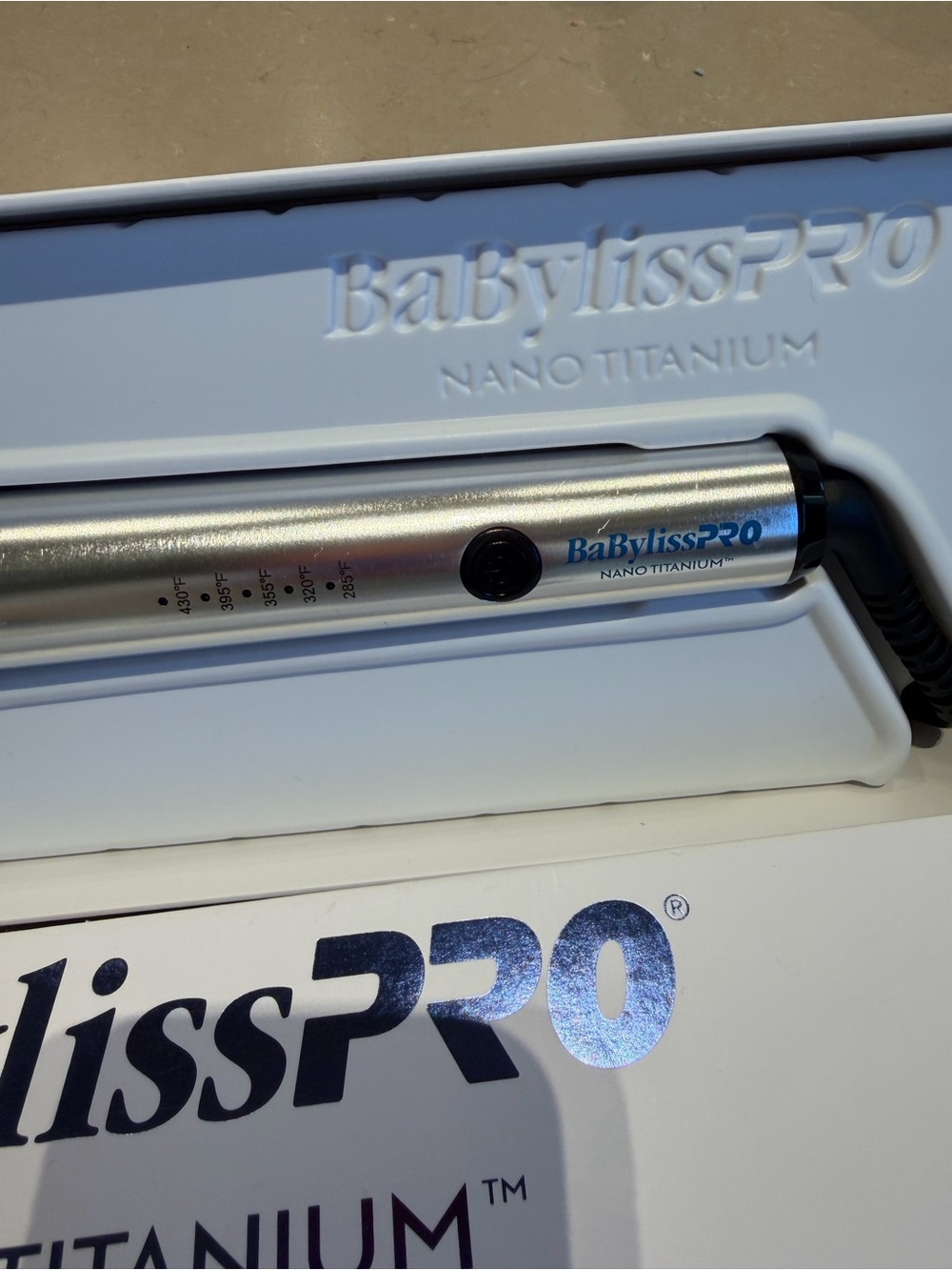 BaByliss Nano Titanium Hair Straightener — Silver/Blue Accents - Picture 3 of 5